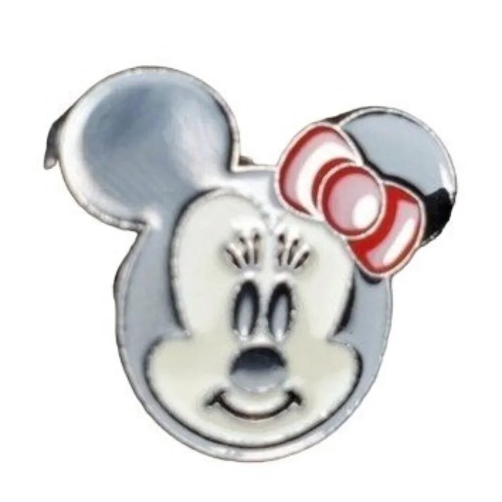 Minnie Mouse Disney Trading Pin Bow Mini Face Badge Lapel Pin Brooch Jewelry